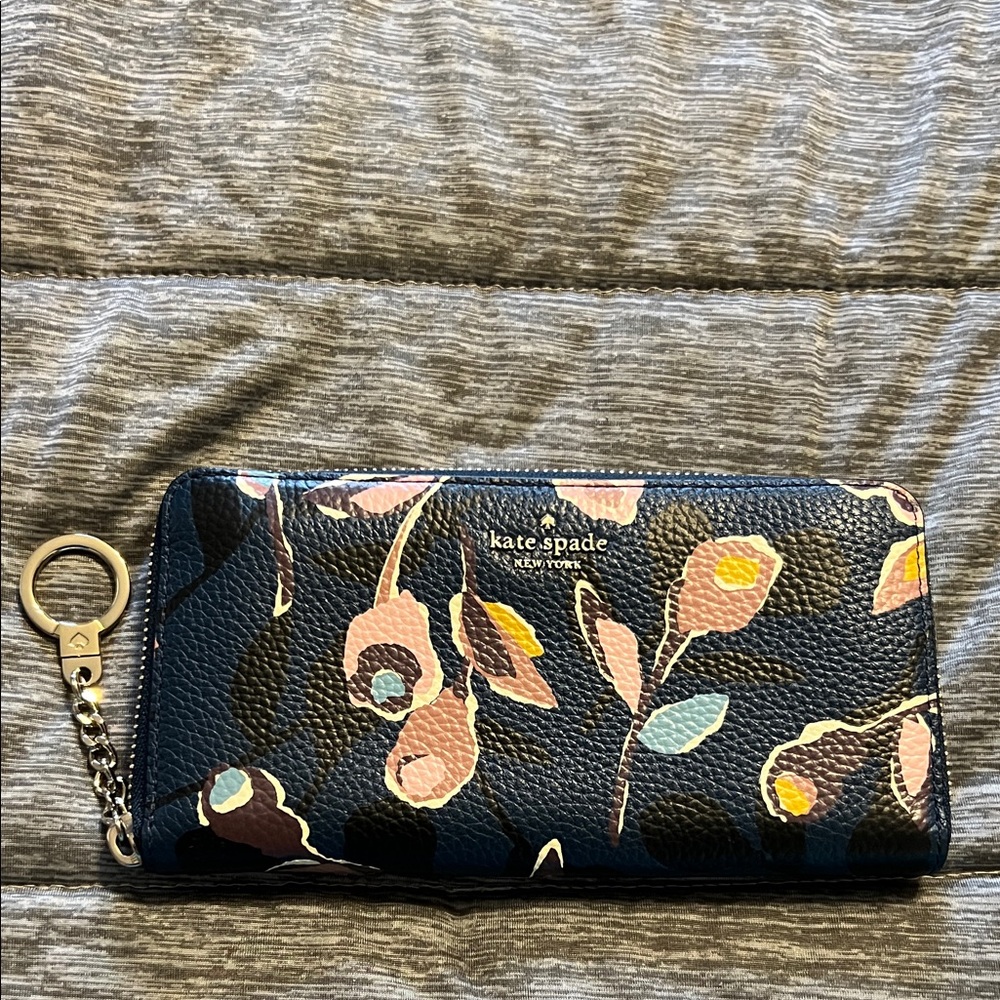Kate Spade Navy Floral Wallet
